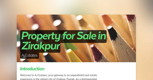 Property for Sale in Zirakpur | Smore Newsletters