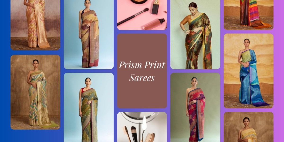 Vibrant Visions: Drape in Style with Prism Print Sarees