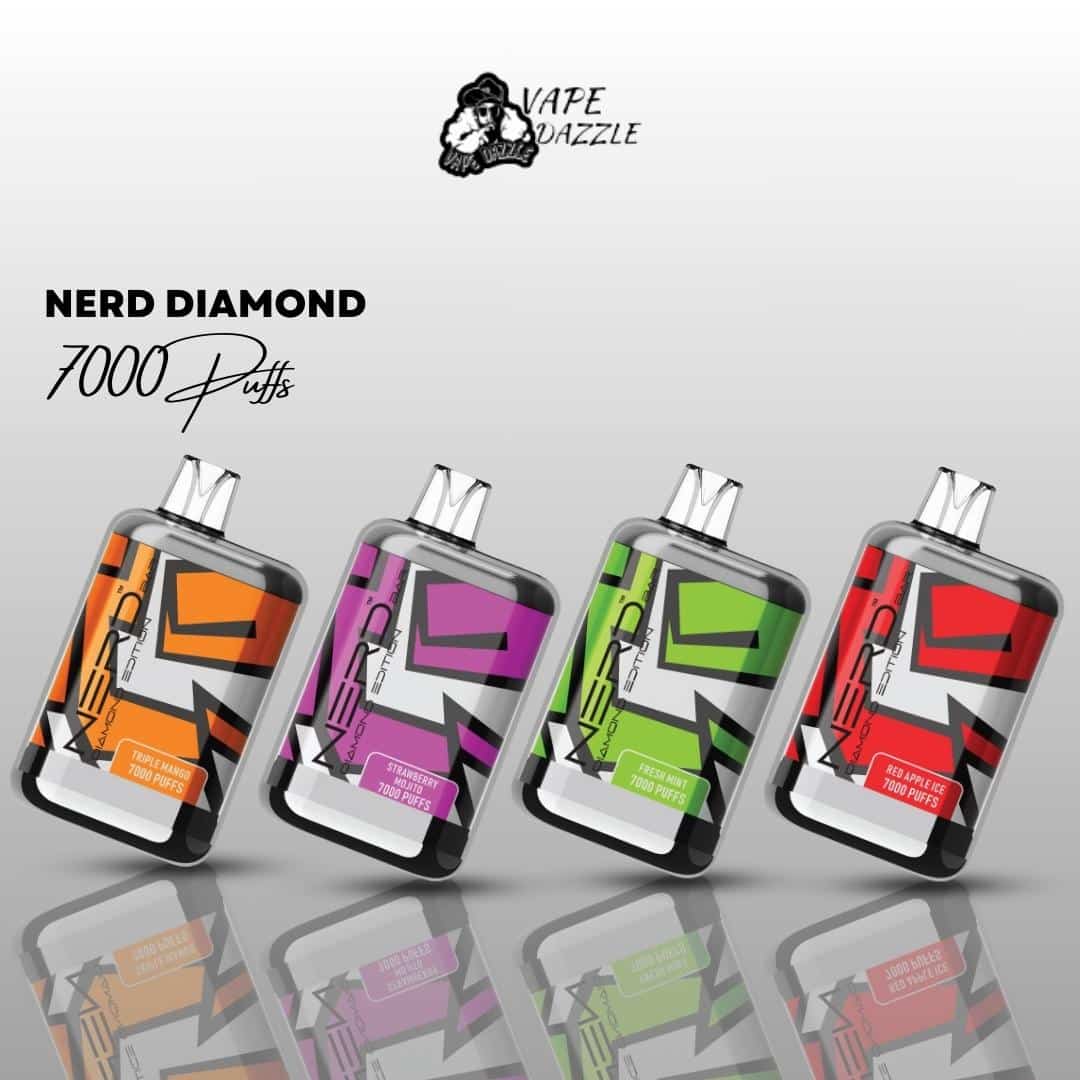 Nerd Diamond 7000 Puffs Disposable puffs in Dubai-vapedazzle co