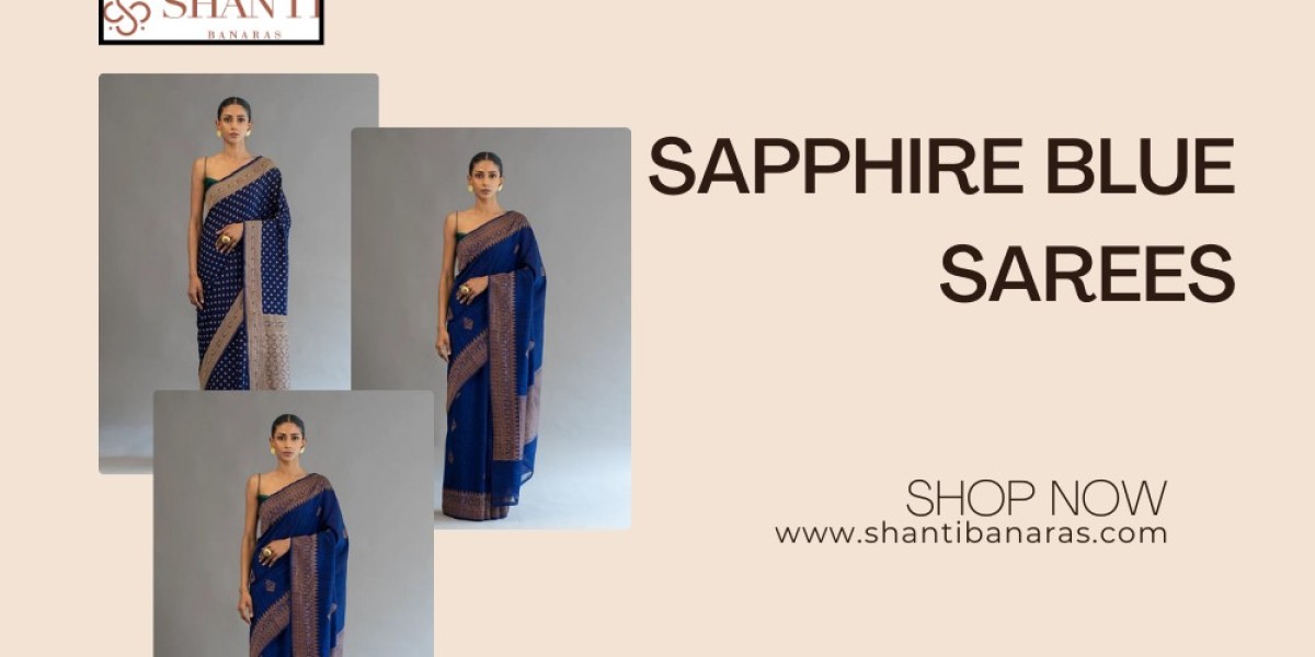 Captivating Charm: Sapphire Blue Sarees