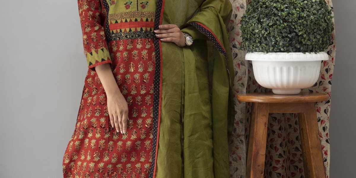 Embrace Artistry with the Ajrakh Kurta Set: A Fashion Statement