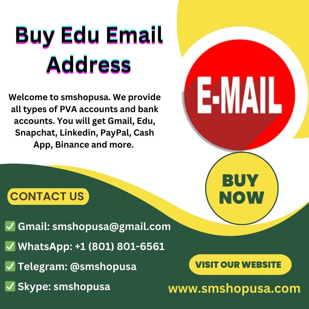 Buy .edu Email Address (Personal and Business) | by SM SHOP USA | Oct, 2024 | Medium