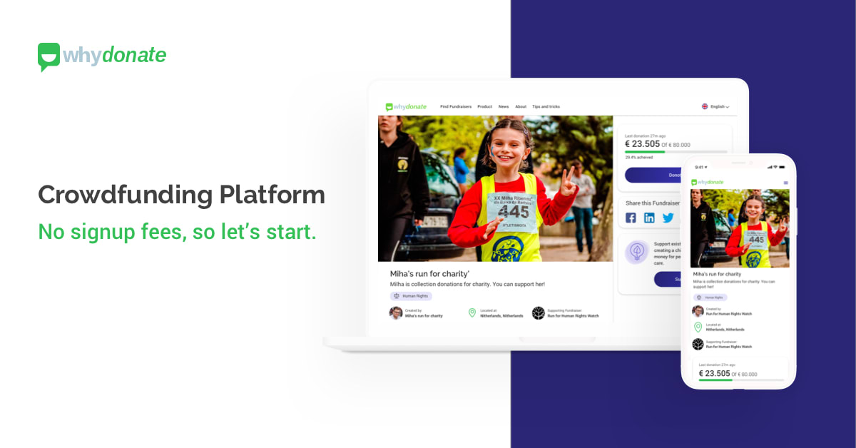 Whydonate: 1# Plateforme Crowdfunding et Cagnotte