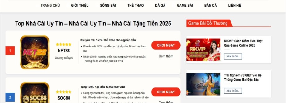 Top Nhà Cái Uy Tín Nhà Cái Tặng Tiền 2024 Cover Image