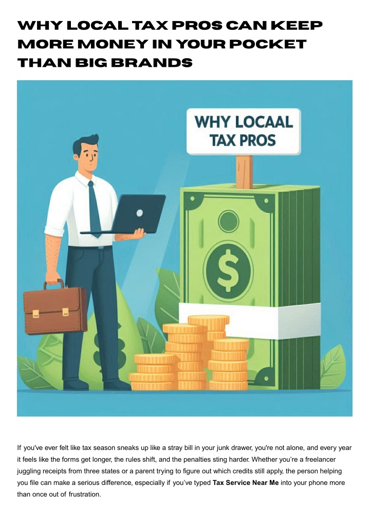 PPT - Why Hiring a Local Tax Service Can Save You More This Tax Season PowerPoint Presentation - ID:14292643