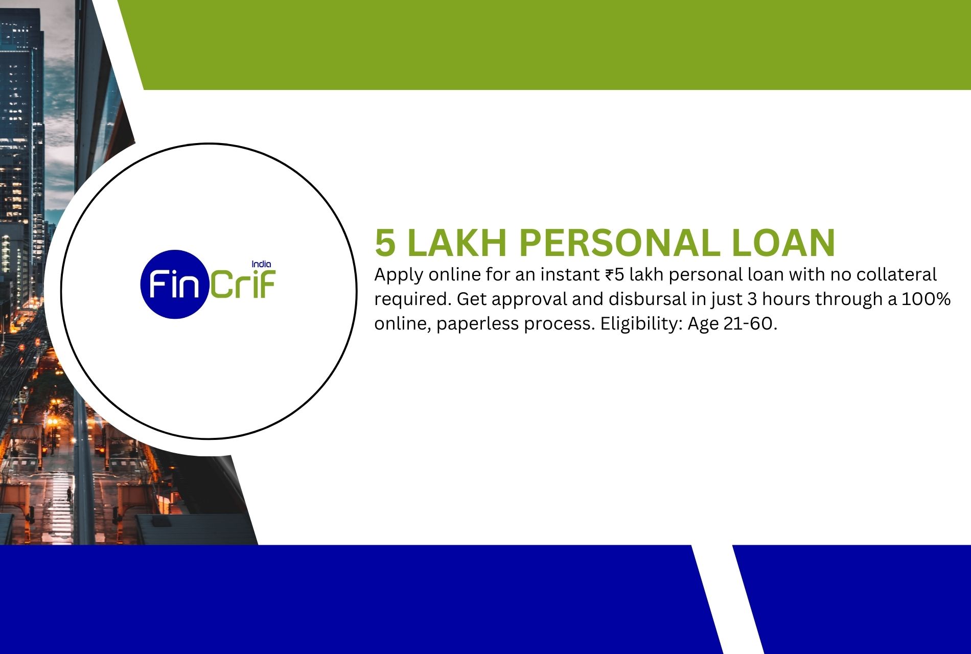 5 Lakh Personal Loan | Apply Online for 5 Lakh Loan and get instant loan disbursal