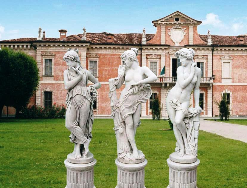 Elegant Outdoor Decor with Large Italian Statues