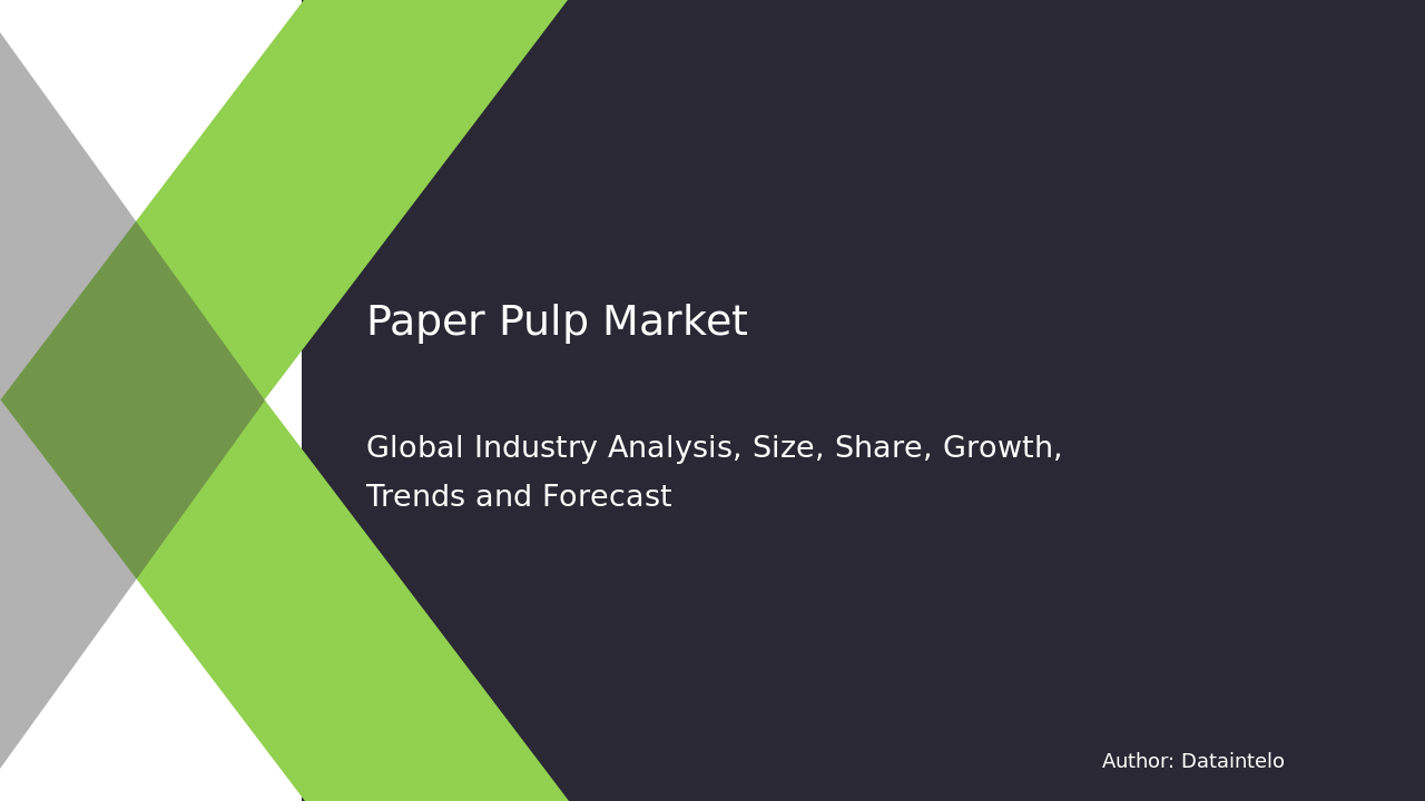 Paper Pulp Market Report | Global Forecast From 2025 To 2033