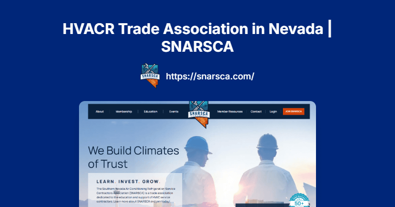 HVACR Trade Association in Nevada | SNARSCA