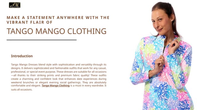 Make a Statement Anywhere with the Vibrant Flair of Tango Mango Clothing | PPTX