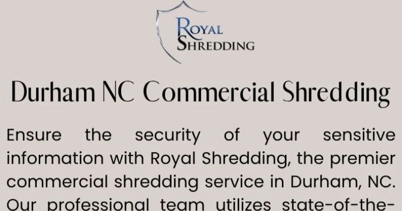 Durham NC Commercial Shredding
