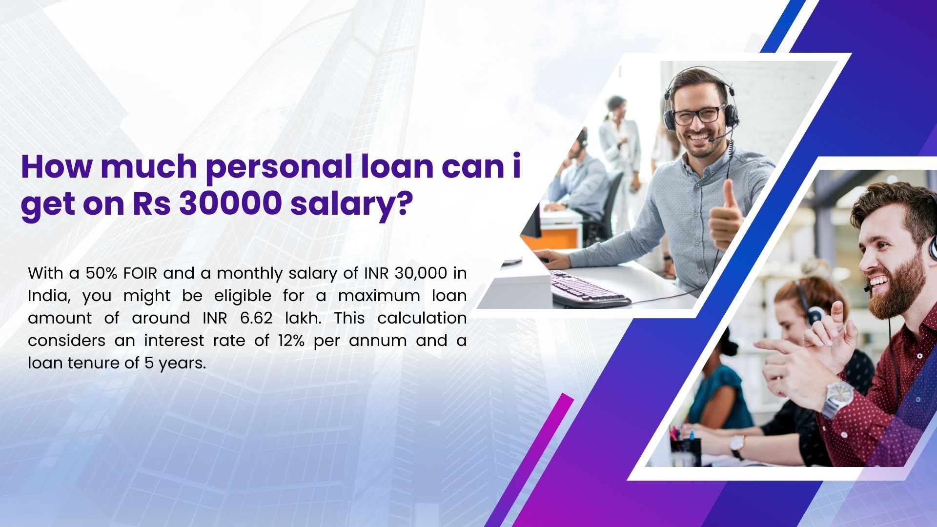 How much personal loan can i get on Rs 30000 salary