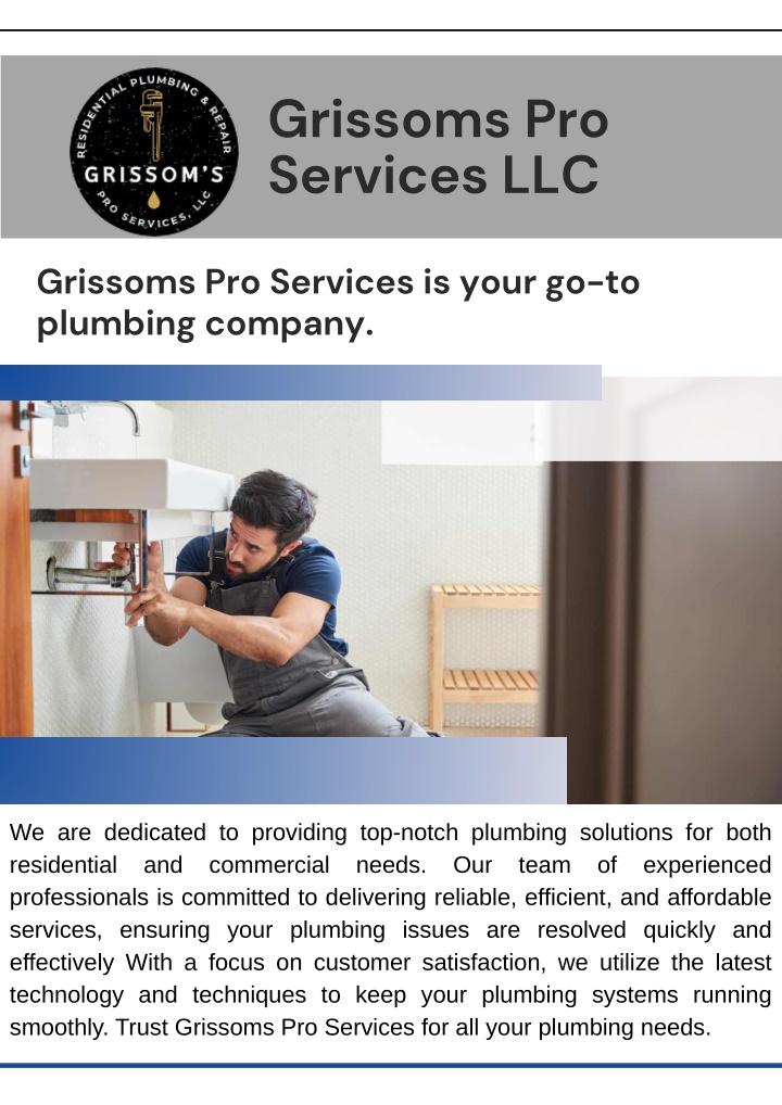 PPT - Reliable Plumbing Solutions in Gainesville, GA – Trust Grissoms Pro Services LLC PowerPoint Presentation - ID:14356811