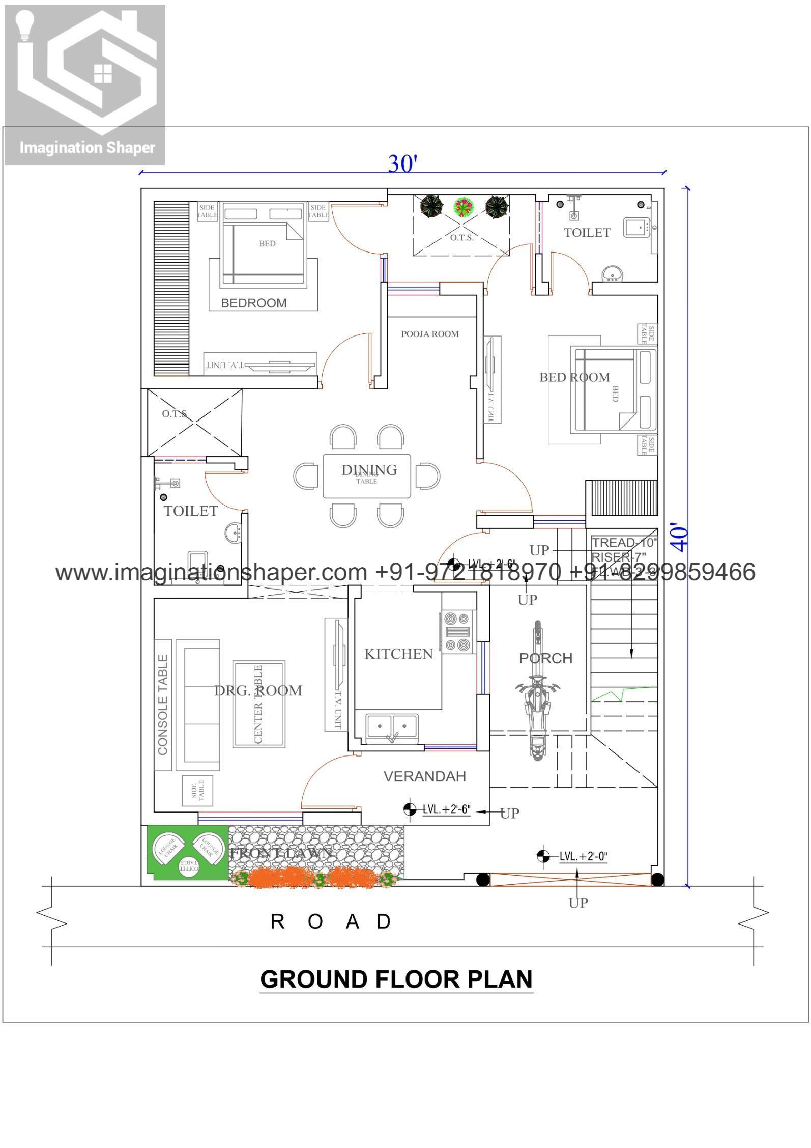 1200 Sqft House Plan - Customized Designs by Professionals - Interactive 3d designs - Imagination shaper