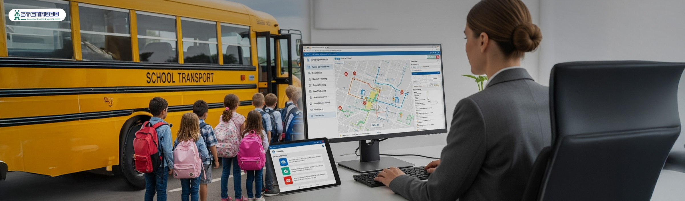 Streamlining School Transport with ERP: A Smart Move for Smarter Schools - STEMROBO EdTech Company